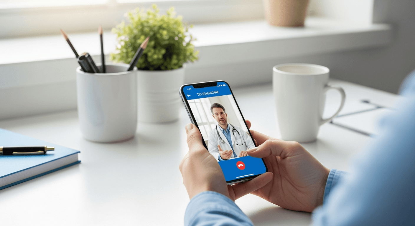 Paciente em consulta online com médico para obter receita de Mounjaro